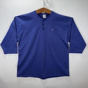VTG 90’s Camel Joe Styles Purple 3/4 Sleeve Henley Shirt - XL